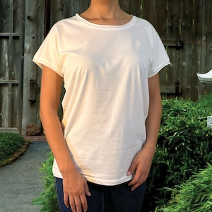 Women tshirt, blank tshirt, women&#39;s tee, dirty white tshirt, ecru tee