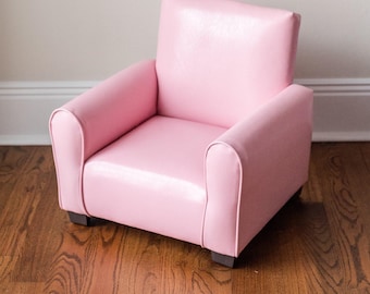 Kinder gepolsterter Schaukelstuhl / Stuhl - Pink Vinyl