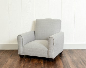 Personalized Child's Upholstered Rocking chair / Chair - Textured Light Grey