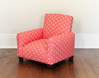 Personalized Child's Upholstered Rocking chair / Chair - Coral Triangles
