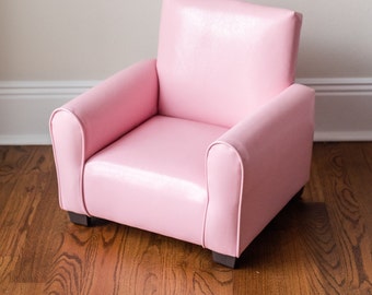 Child's Upholstered Rocking chair / Chair - Pink Vinyl