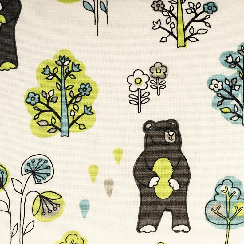Personalisierter Kleinkind-Schaukelstuhl, Kinderstuhl mit Ottomane und Kissen - Bären- und Baumdruck Bild 14