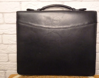 Bolso vintage para portátil Dell de hasta 13", funda impermeable para portátil negra, piel auténtica