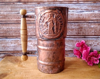 Vintage copper handled mug, Copper pitcher, Copper decor, .