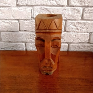 Vintage wooden carved pencil holder, Pen holder, Pen storage, Vintage Home Decor, Pen Holder For Desk.