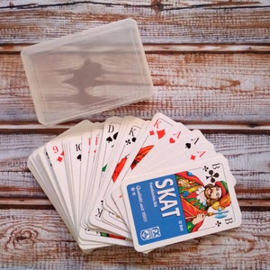 Vintage SKAT playing cards, Never used, German playing cards, Deck 32 cards, Playing cards, Collectible cards.