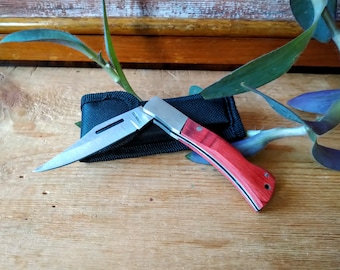 Navaja plegable vintage, 3", navaja de bolsillo, hoja de acero, mecanismo de plegado con bloqueo.