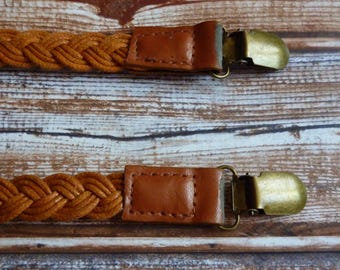 Bretelles à boutons en Y et en cuir fauve | En stock! | Trendhim