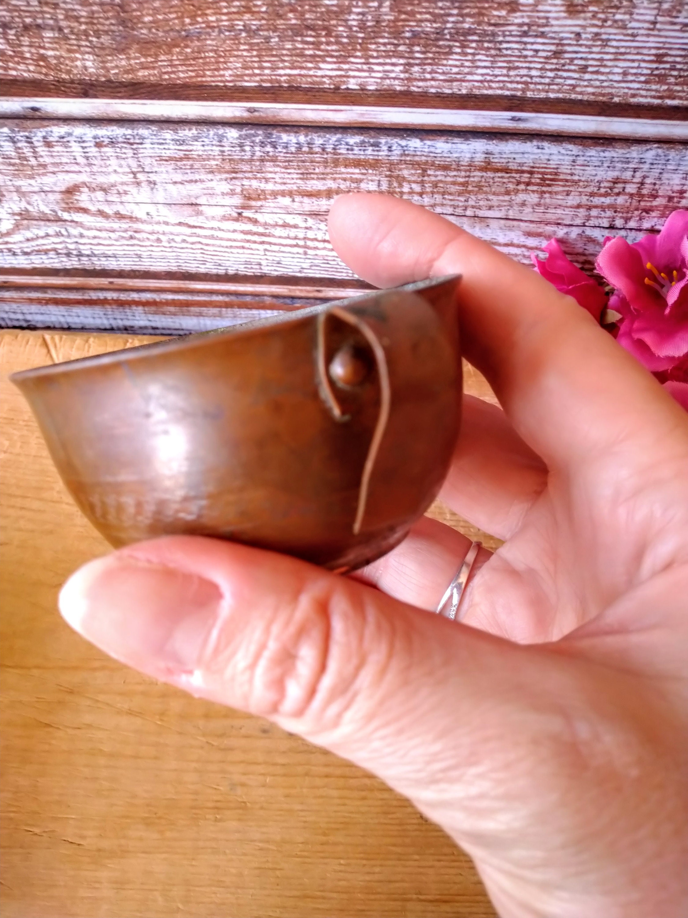 Vintage Copper Lot of Two Handled Cups Copper Decor Small Etsy UK
