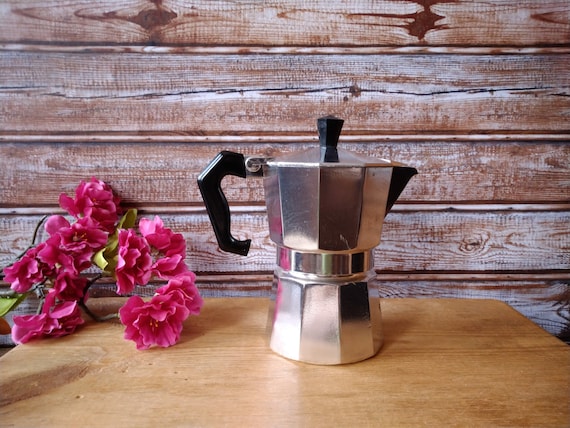 Stovetop Espresso Maker Aluminum Moka Pot Wood Handle Italian Espresso  Coffee Maker Espresso Percolator Pot Sliver/
