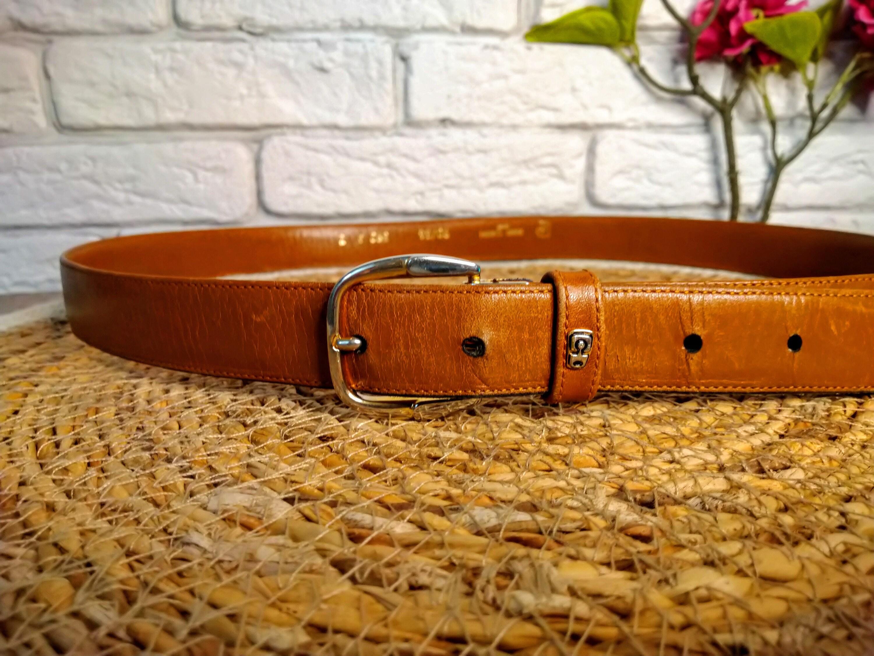 Vintage PIERRE CARDIN Tan Genuine Leather Gold Buckle Unisex Dress Belt Size 36 Pierre Cardin Belt - Etsy main image 4