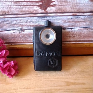 Vintage Daimon flashlight, Flashlight torch, Old rail flashlight, Torch, Army torch.