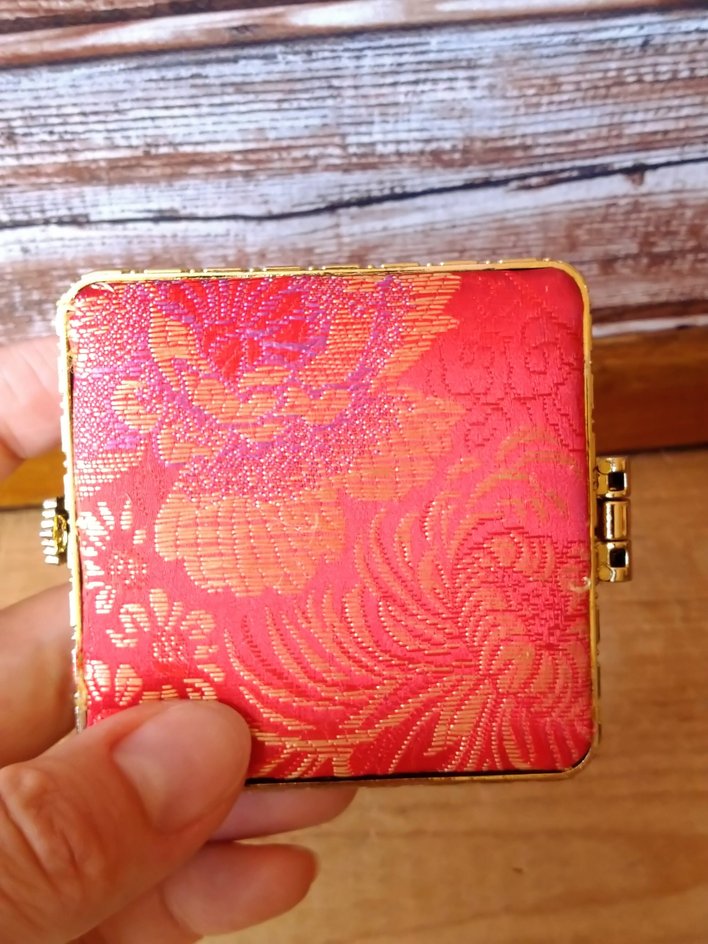 Vintage Compact Double Mirror, Handheld Travel Mirror, Vintage Mirror