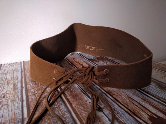 Vintage Brown Leather Suede Belt MADE TO ORDER Roan | Vintage Suede Leather Belt with Antique  main image 3
