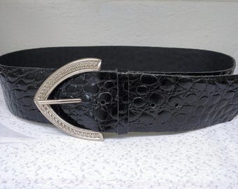 Small Sandy Duftler 1990s Womens Black Patent Leather  display picture 2