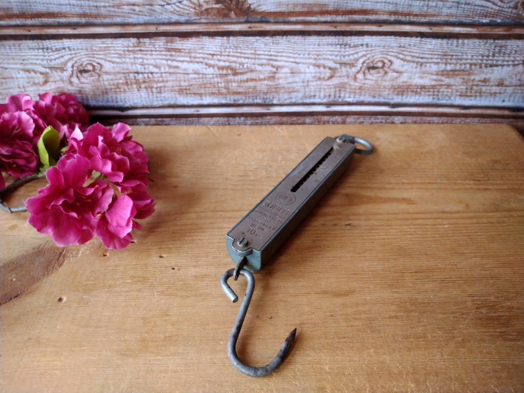 Vintage Hanging Scale: 22 Lb Bulgarian Spring Balance, Plant Hanger - Etsy