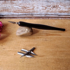 Vintage französischer Dip-Stift von Gilbert & Blanzy-Poure, Stifthalter aus Holz, Vintage Dip-Stift, Kalligraphiestift.