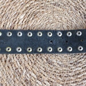 Vintage Black Western Cowboy Belt Fits 26-31 in / 66-79 cm