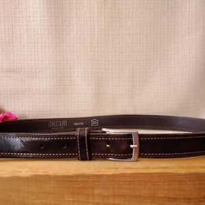Italian Made Leather Brown Belt, Brand MAXIMILIAN, Size 110/125, Fits 37-41 in (94-104 cm)