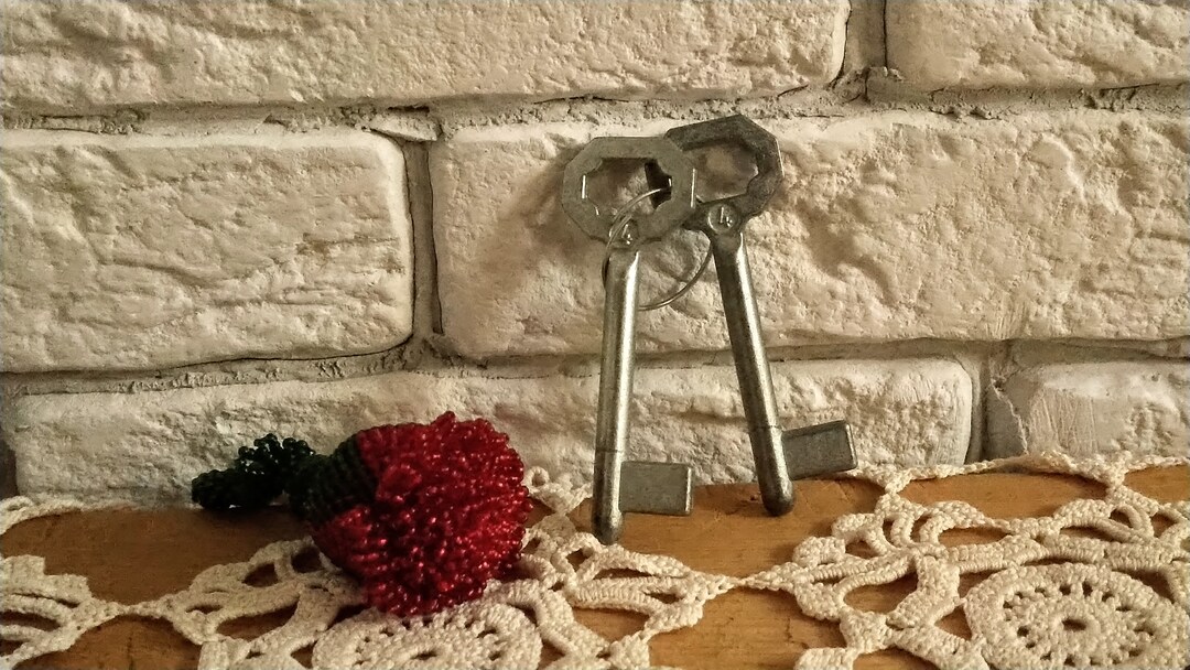 Vintage Pair of Metal Door Keys, Old Door Keys, Skeleton Keys. Etsy