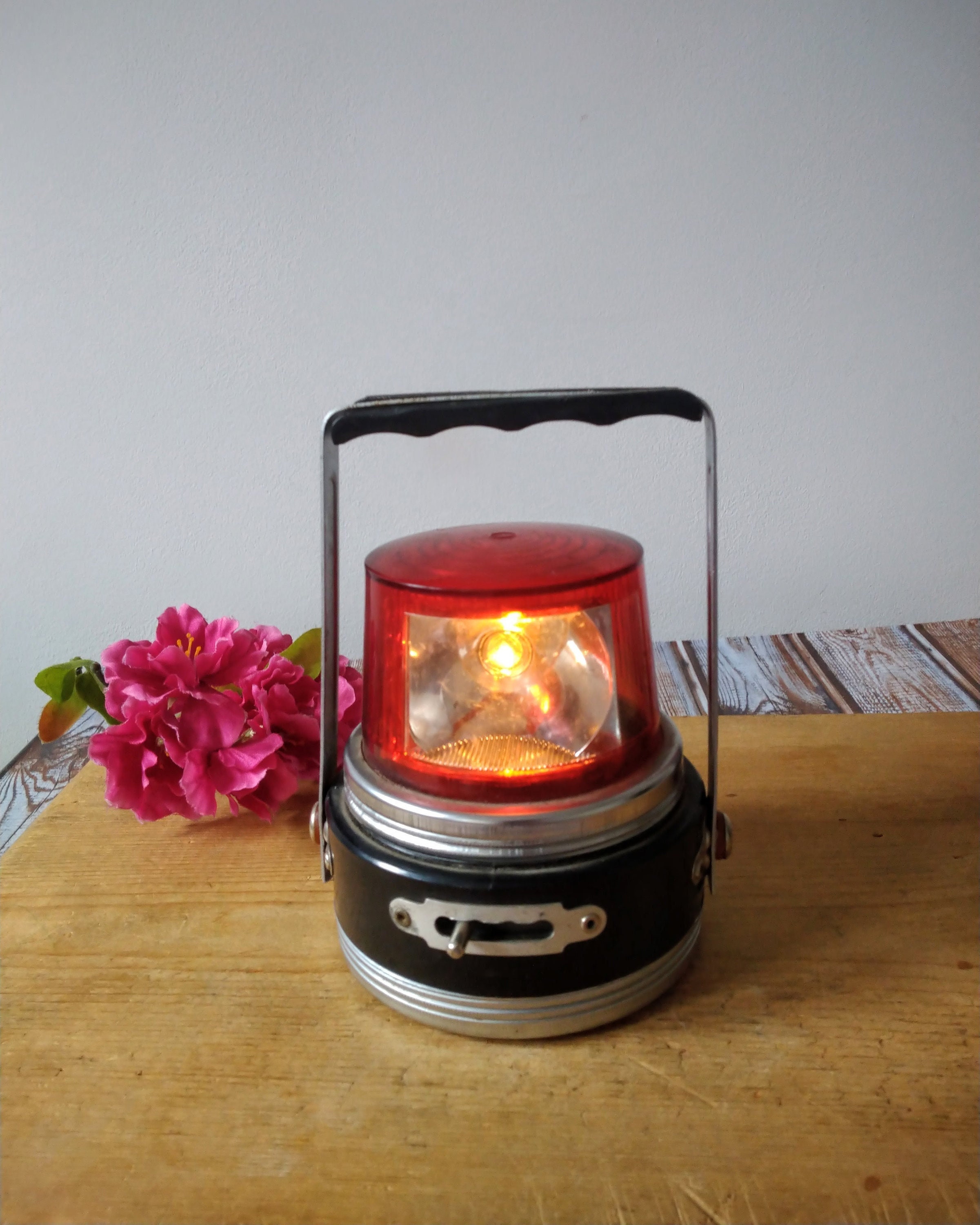Grand Phare Industriel URSS – XXL – Lampe Chantier Usine – Années 80 – E40 – Noir