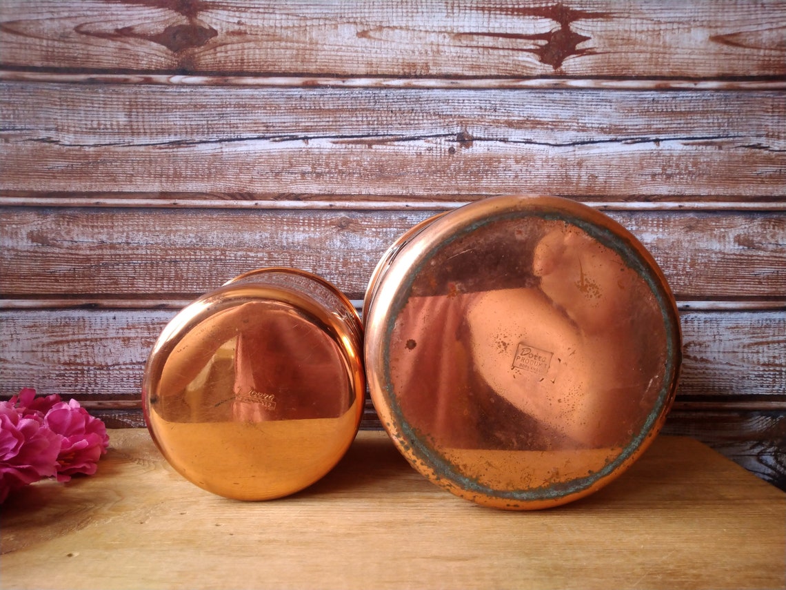 Vintage KupferKanister 2er Set Kanister Set Kaffeedose | Etsy