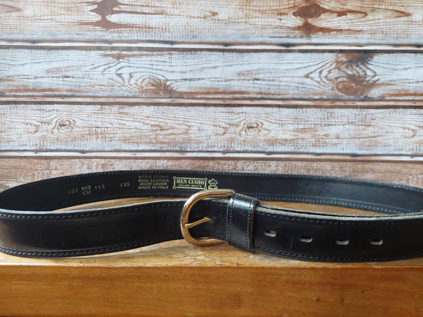 Custom Black & White Python Belt \