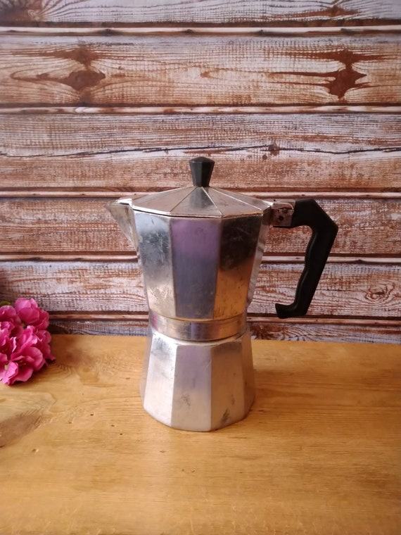 Vintage Aluminum Coffee Pot, Moka Pot, Old Coffee Maker, Espresso