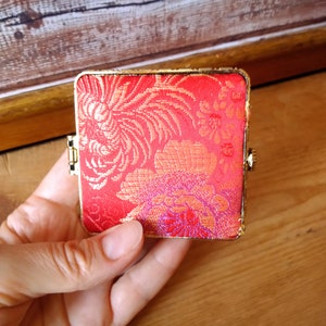 Vintage compact double mirror, Handheld travel mirror, Vintage mirror, Purse mirror, Handheld mirror, Vintage hand mirror