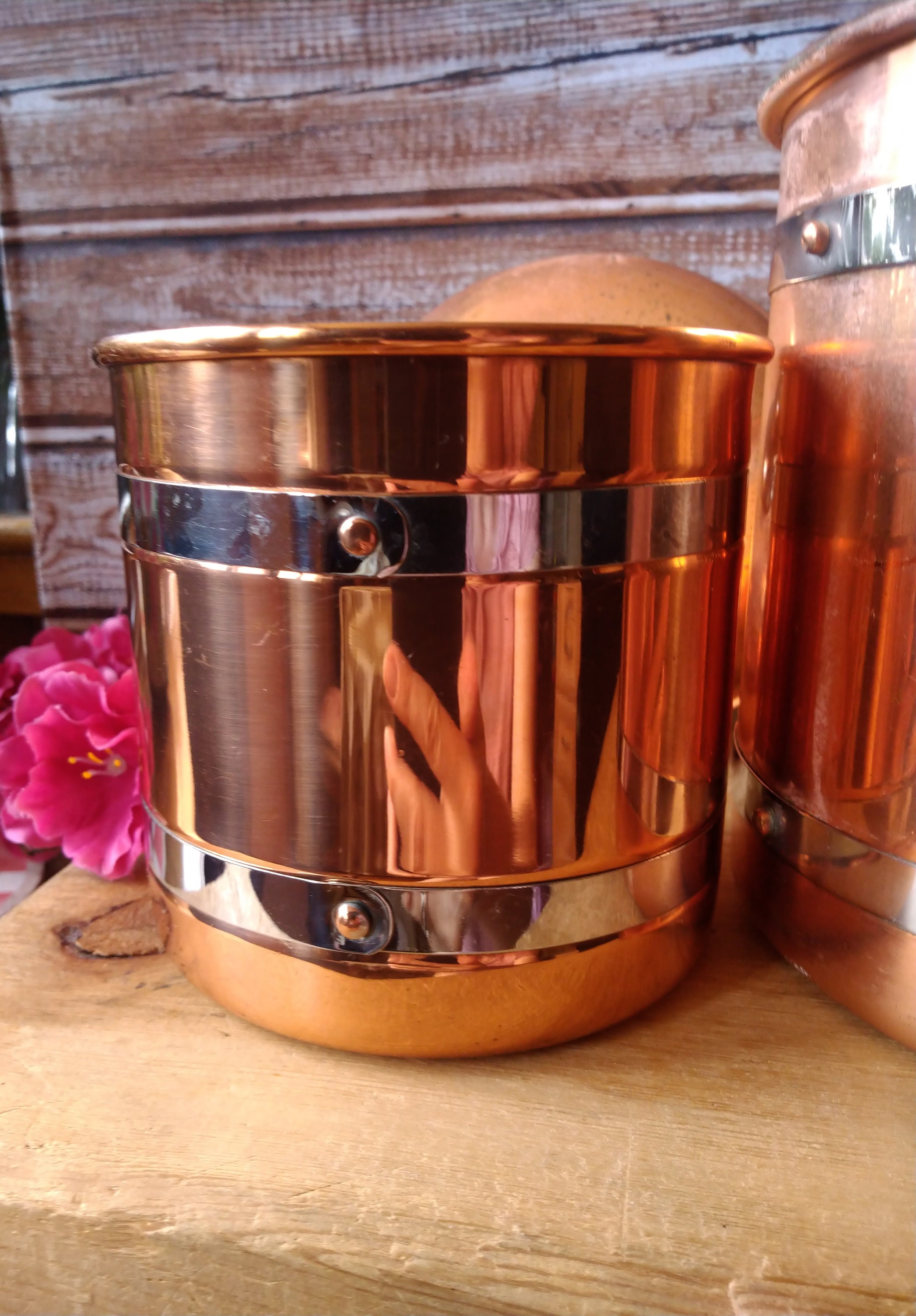 Vintage KupferKanister 2er Set Kanister Set Kaffeedose | Etsy