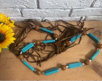 Beads Vintage Belt With Hanging Ribbons