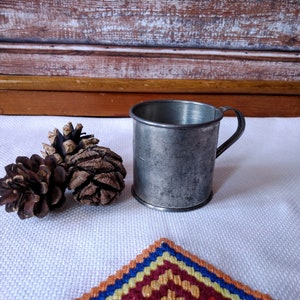 Antique Metal Cup, Measuring Cup, Measuring cups, Kitchen Utensils, Drink ware, Bar Ware, Pub Decor, Vintage bar decor.