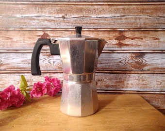 Vintage Stovetop Espresso Maker: Aluminum Moka Pot