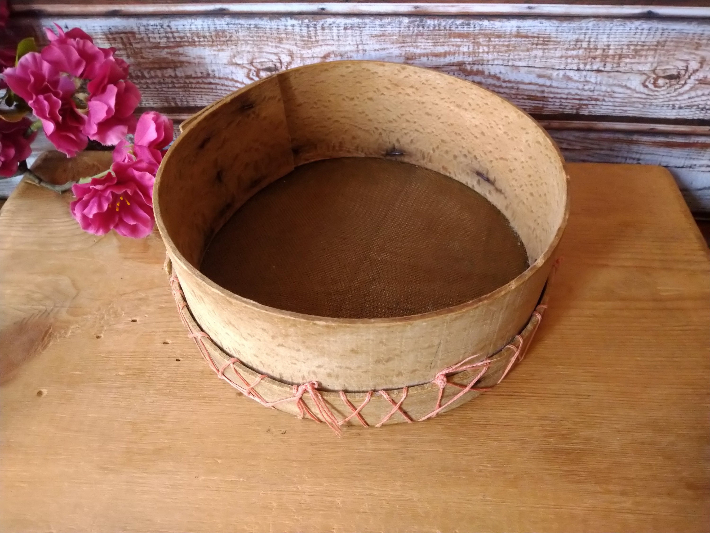 Tamis En Bois Vintage – Ancien Tamis à Farine Fait Main Pour Déco Murale