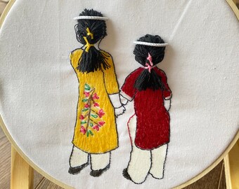 Individual embroidery, custom embroidery design, special and individual gift for your family, wedding or friends