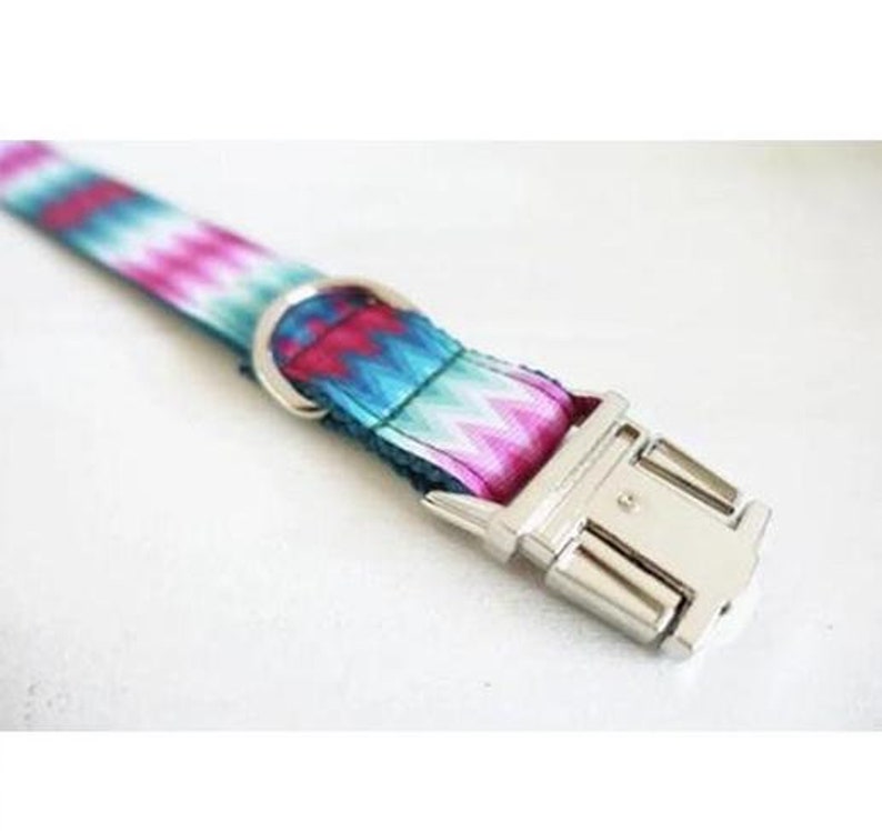 The Green Peacock Personalised Dog Collar Handmade Laser Engraved