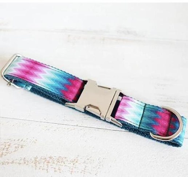 The Green Peacock Personalised Dog Collar Handmade Laser Engraved