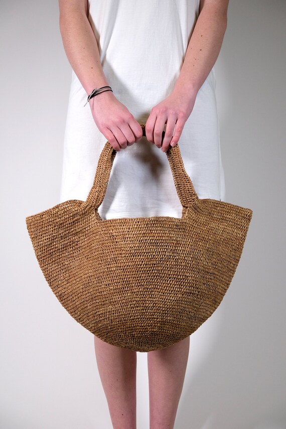 Shoulder Raffia Bag Raffia Tote Raffia Beach Bag Summer Bag Etsy