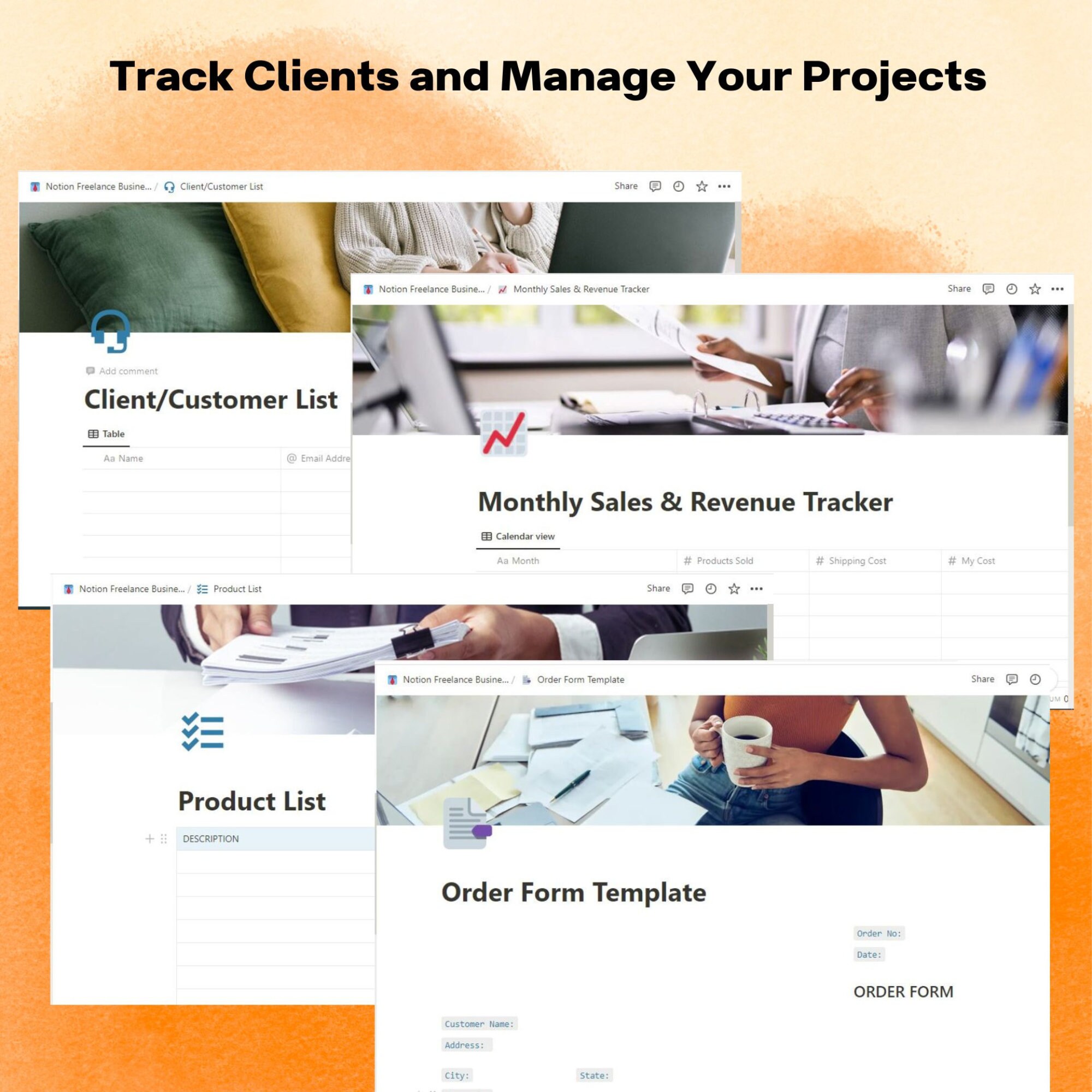 Notion Freelance Business Dashboard | Social Media Planner | Notion ...