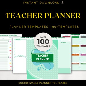 Digital Teacher Planner | Lesson Planner Printable | Ipad Planner | Homeschool Planner | 2023-2024 Teacher Planner Printable | Personal Use