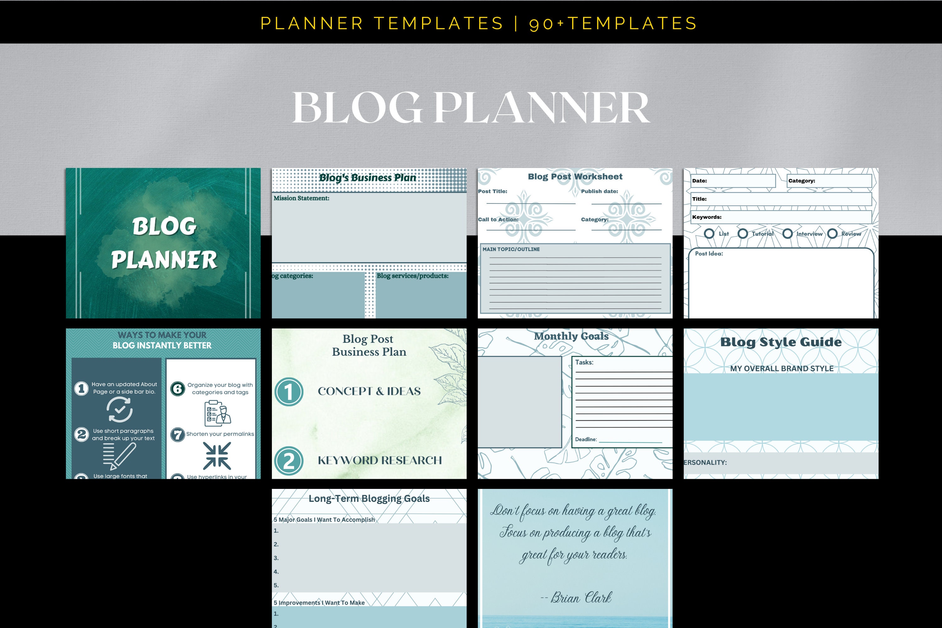 Blog Planner | Blogging Calendar | Printable Blog Organizer | Custom ...