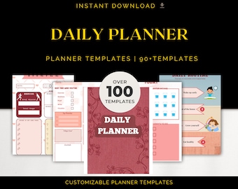 Daily Planner | Custom Daily Organizer | 2023-2024 Daily Agenda | Elegant Daily Scheduler | Printable Daily Planner | Daily To-Do List