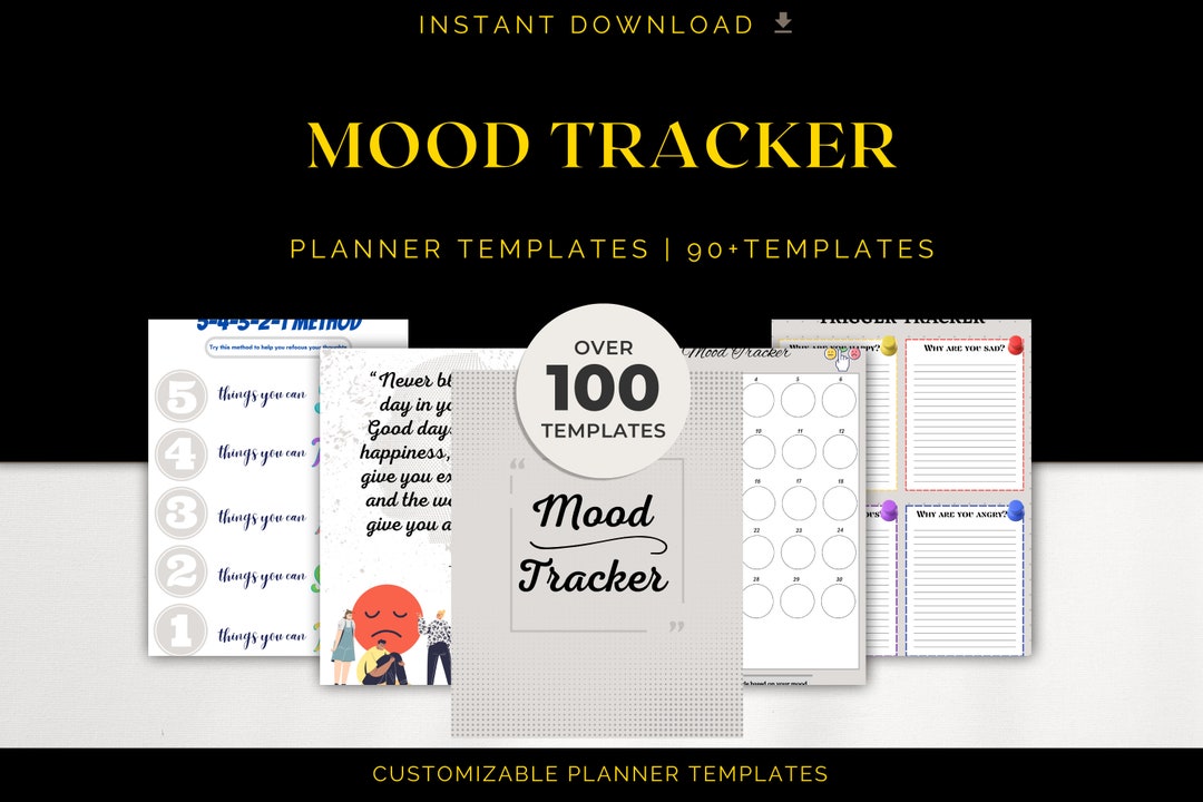 Printable Trackers | Mood Chart | Daily Tracker | Meal Planner | Anxiety Tracker | Printable ...