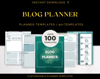 Blog Planner | Blogging Calendar | Printable Blog Organizer | Custom Blog Scheduler | Digital Content Planner | Blogger's Toolkit