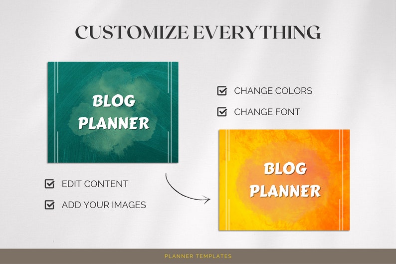Blog Planner | Blogging Calendar | Printable Blog Organizer | Custom ...