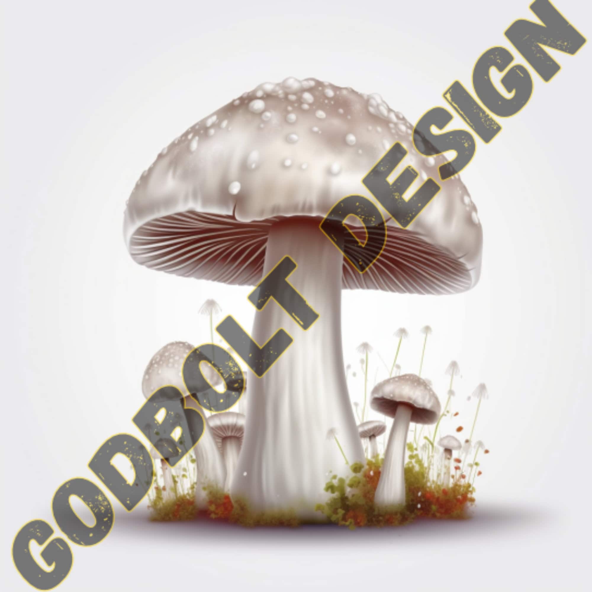 Mushroom Tattoo Design | Lineart Mushroom Procreate Stamps | Animals ...