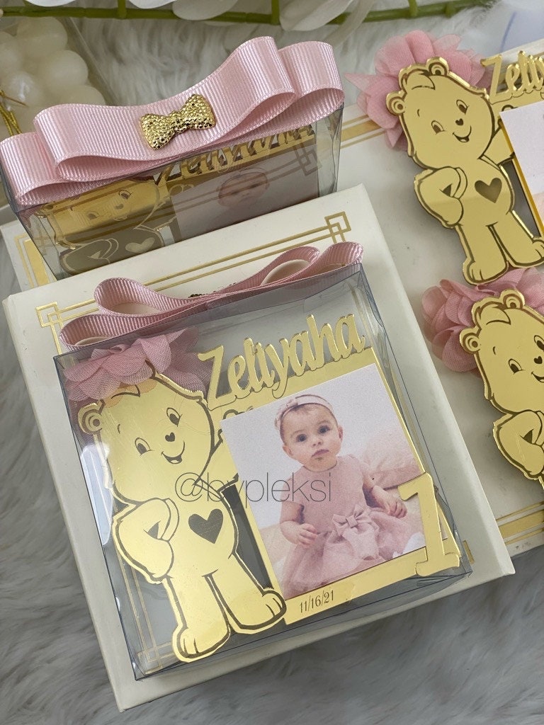 Personalized Gold Care Bear Photo Frame Care Bear First Etsy