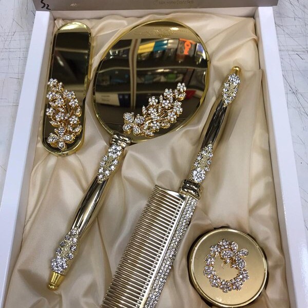 Brush and mirror set, vanity mirror, mirror and comb set, christmas gifts for women, bulk christmas gifts, gift set for mom, gift for wife