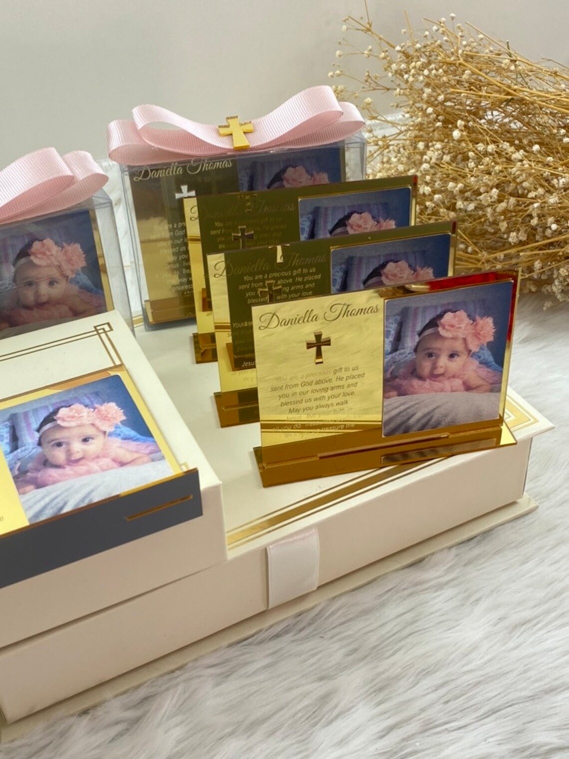 Baptism Photo Frame Favor Baptism Thank You Gift Baptism Etsy