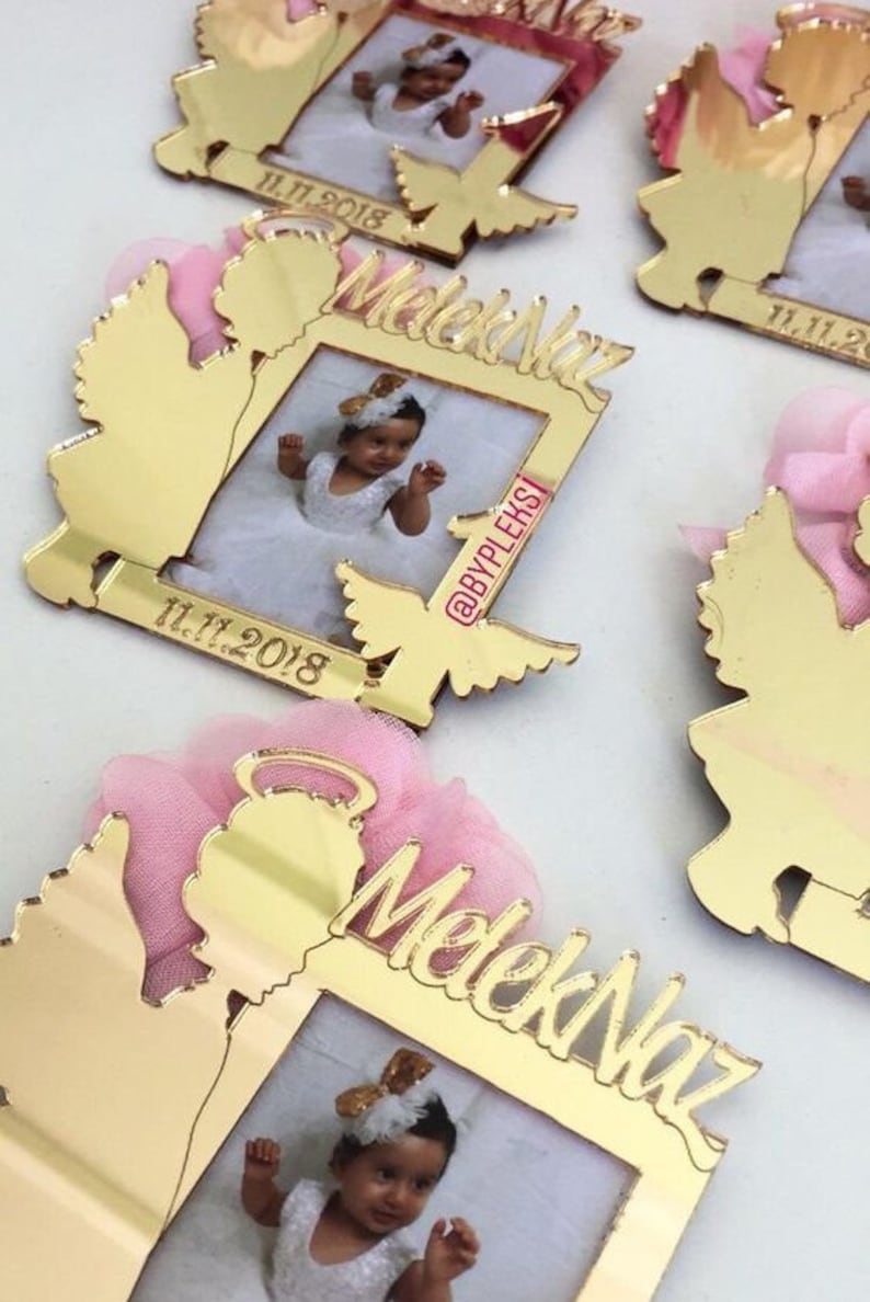 Picture Frames Agnel Favors First Birthday Favors Party Favors,Angel Baby Girl Birthday Party Personalized Angel Baby Girl Photo Frames